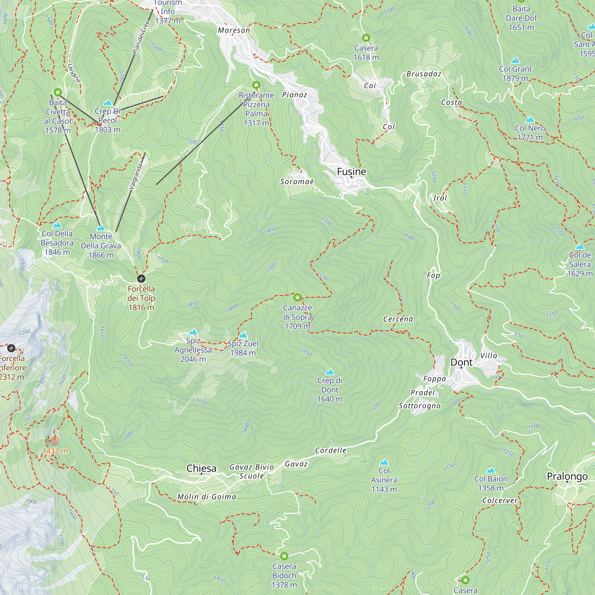 Canazzè di Sopra map