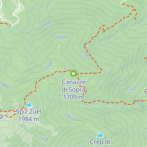 Map of Canazzè di Sopra