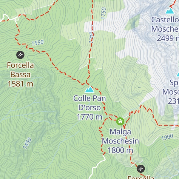 Map of Colle Pan D'orso
