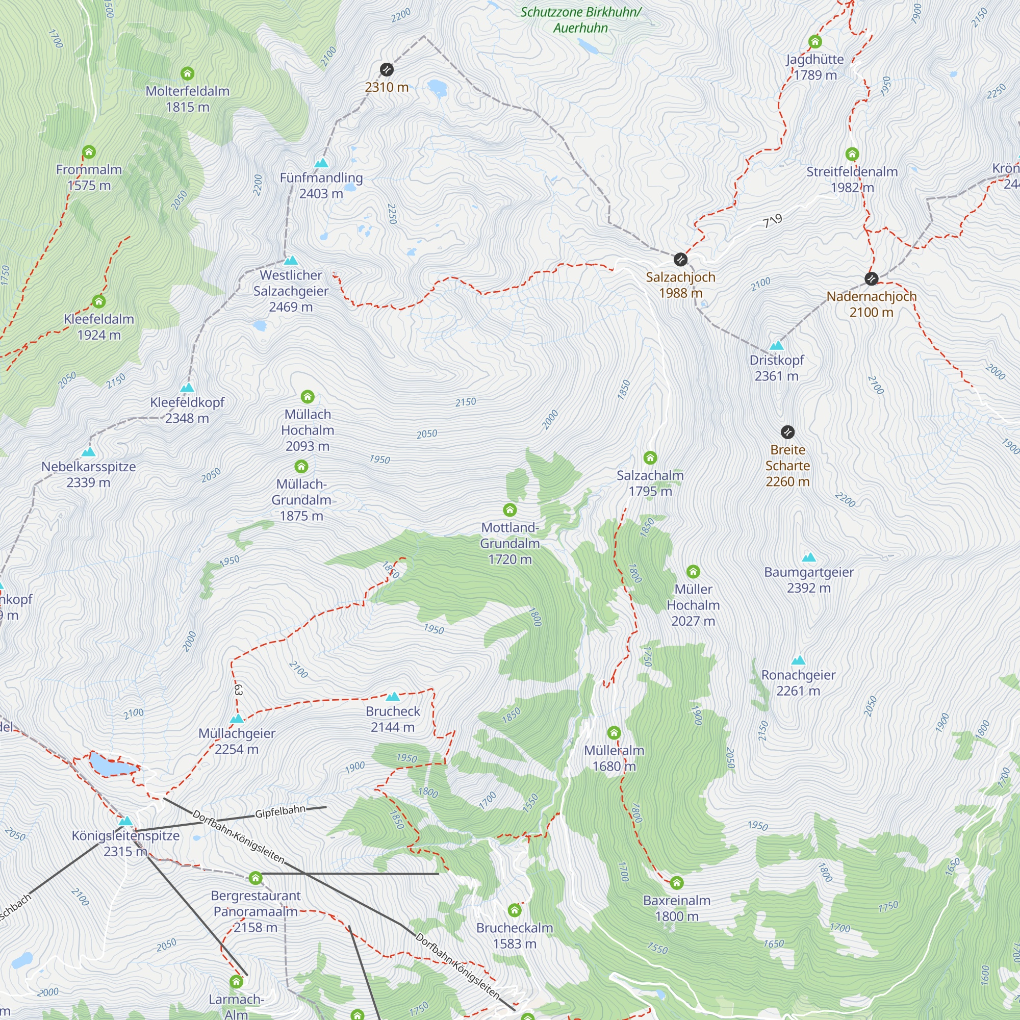 Mottland-Grundalm map