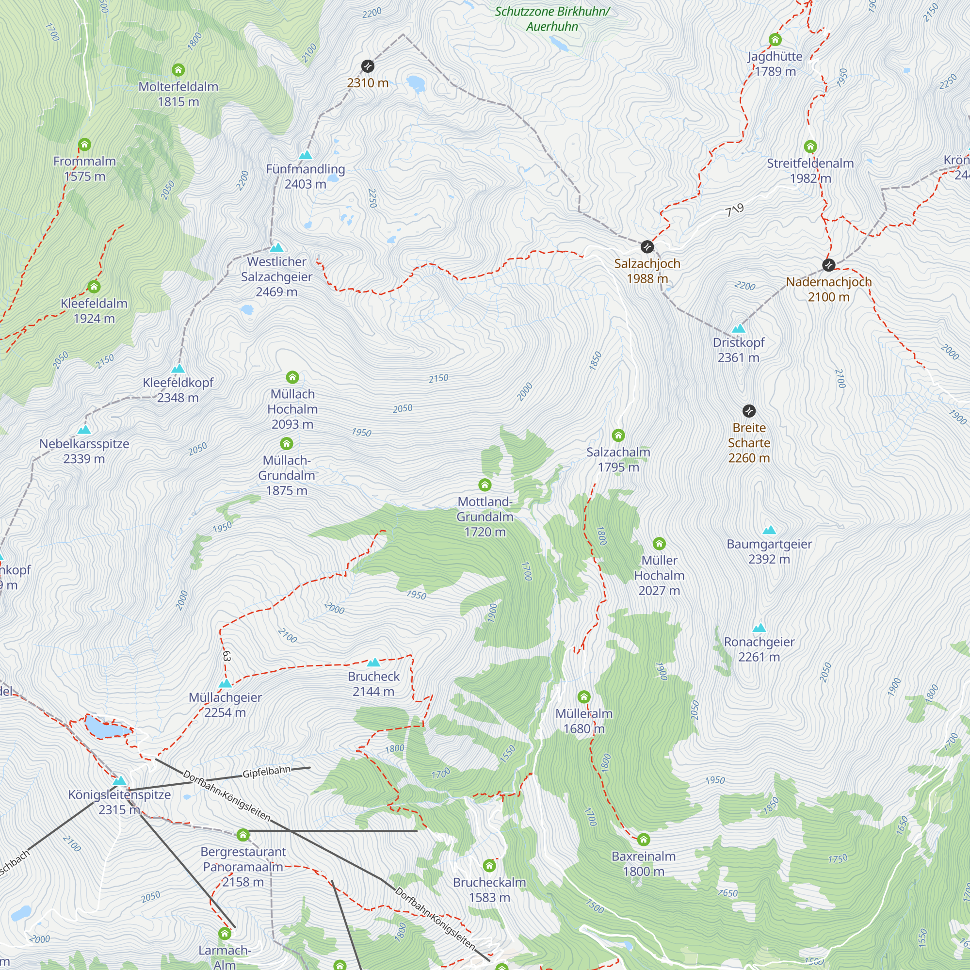 Mottland-Grundalm map