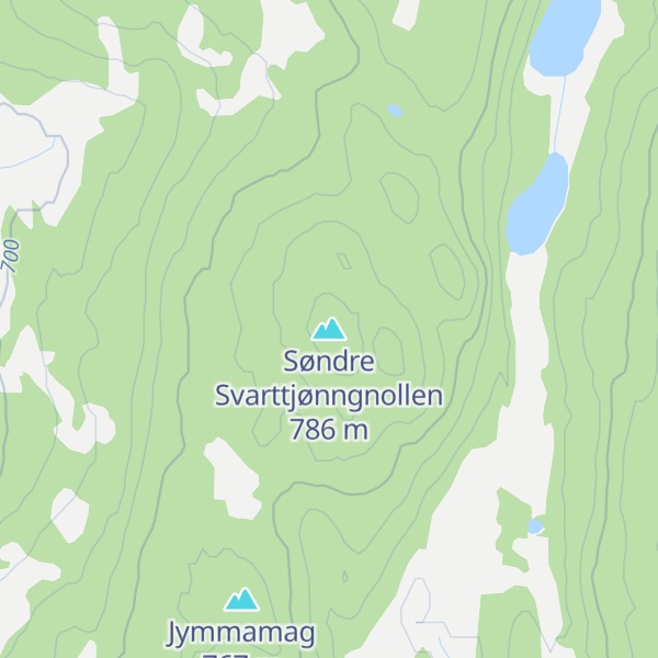Map of Søndre Svarttjønngnollen