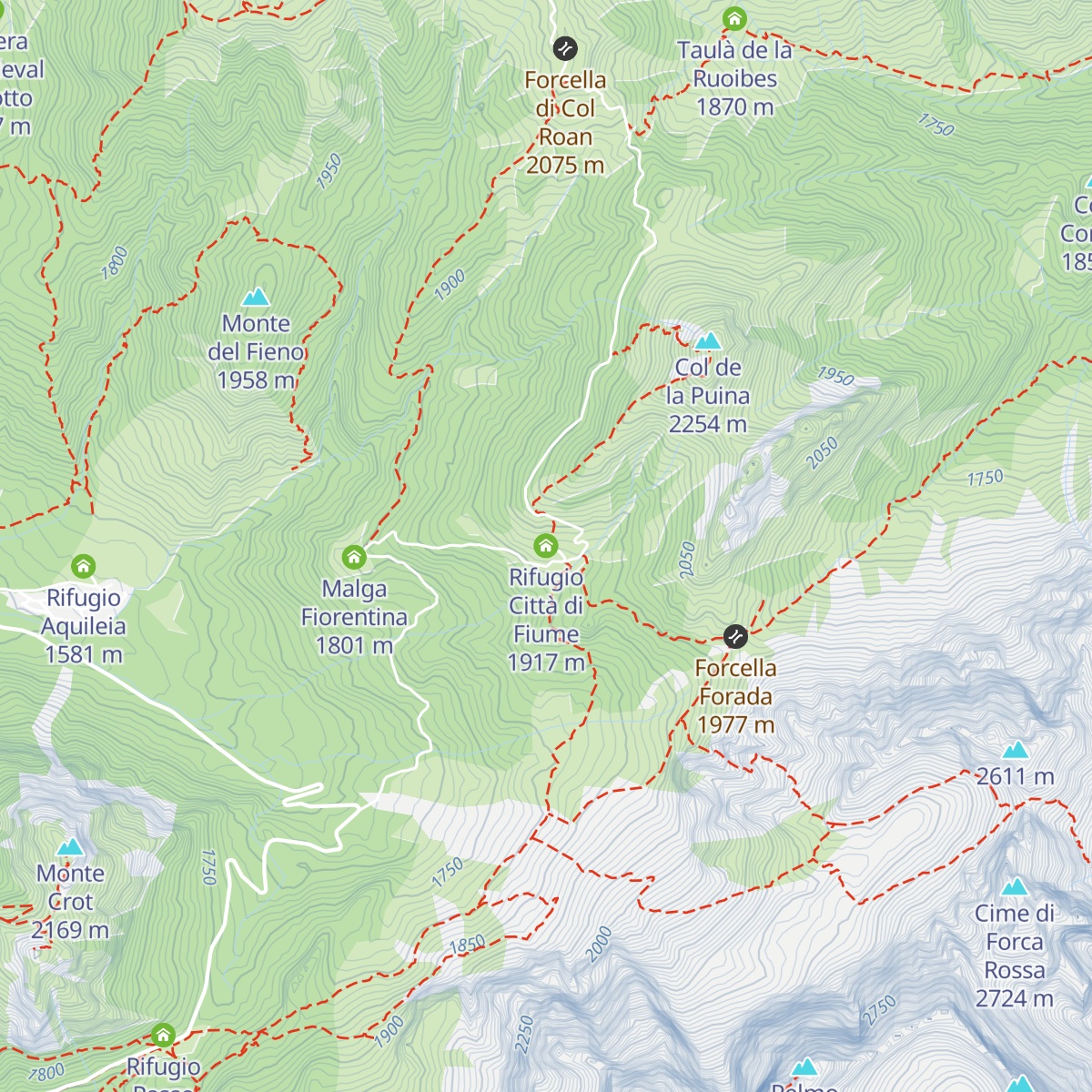 Rifugio Città di Fiume map