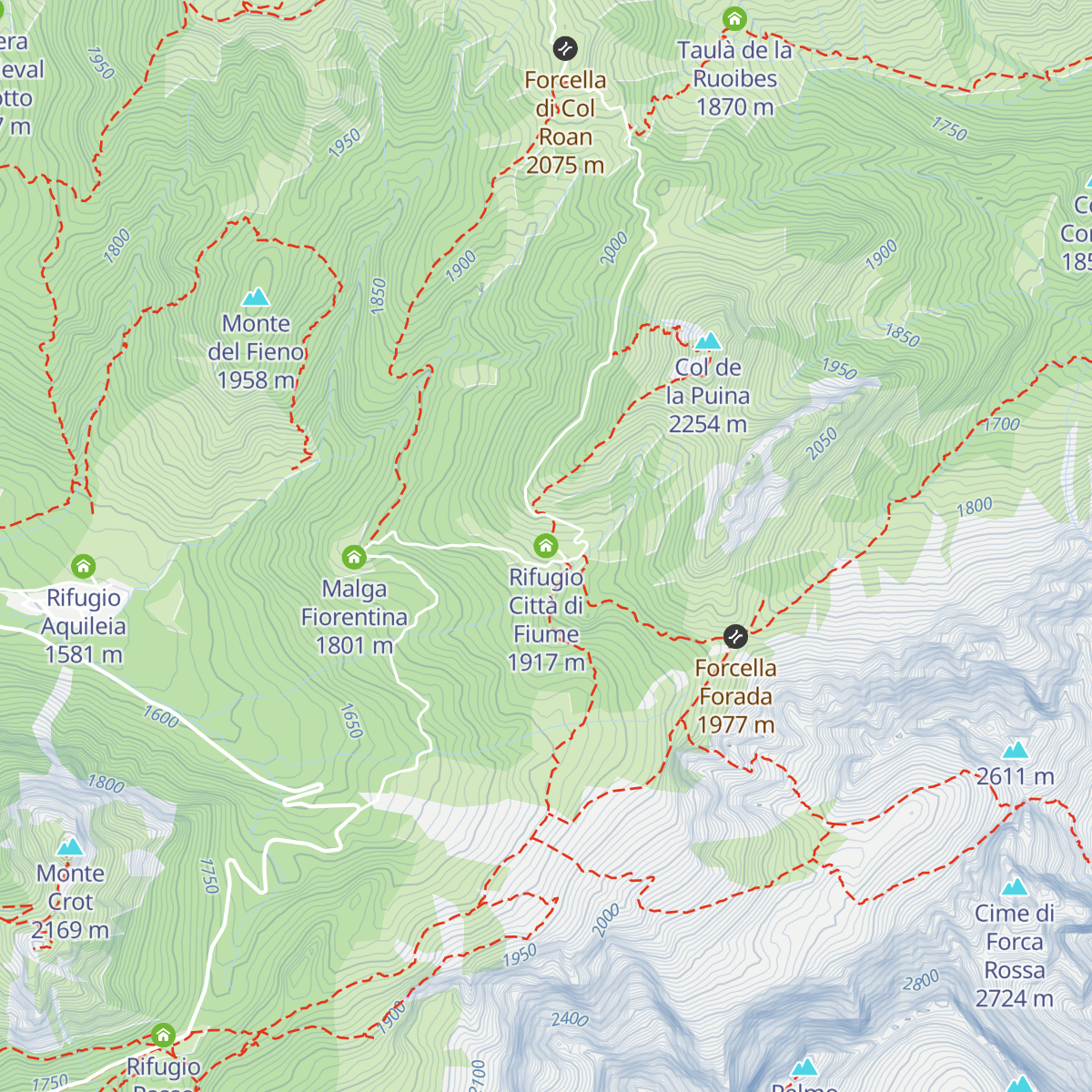 Rifugio Città di Fiume map