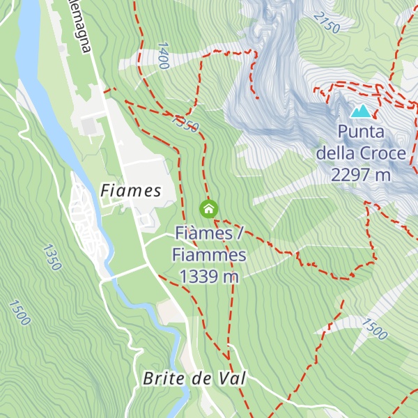 Map of Fiàmes / Fiammes