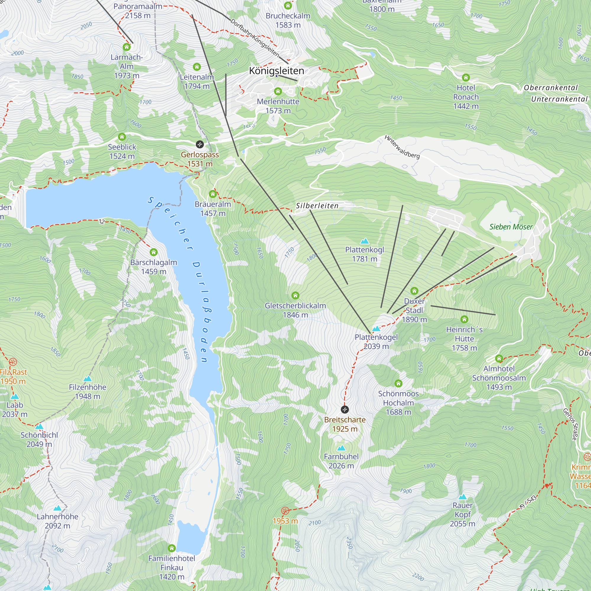 Gletscherblickalm map