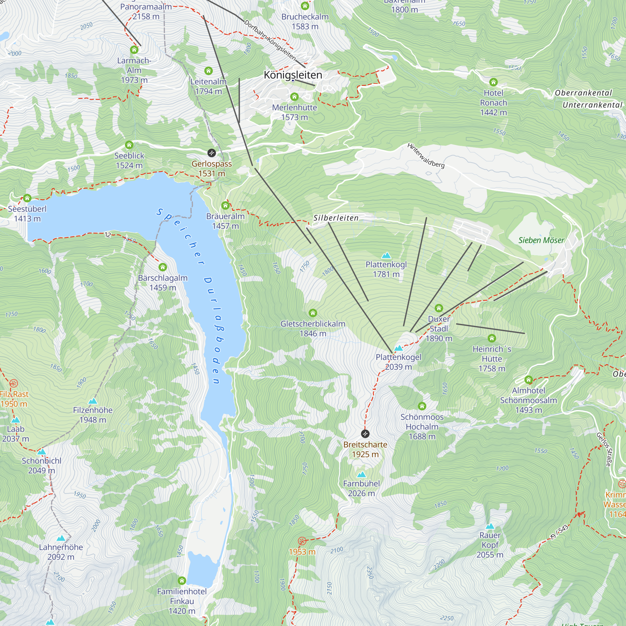 Gletscherblickalm map