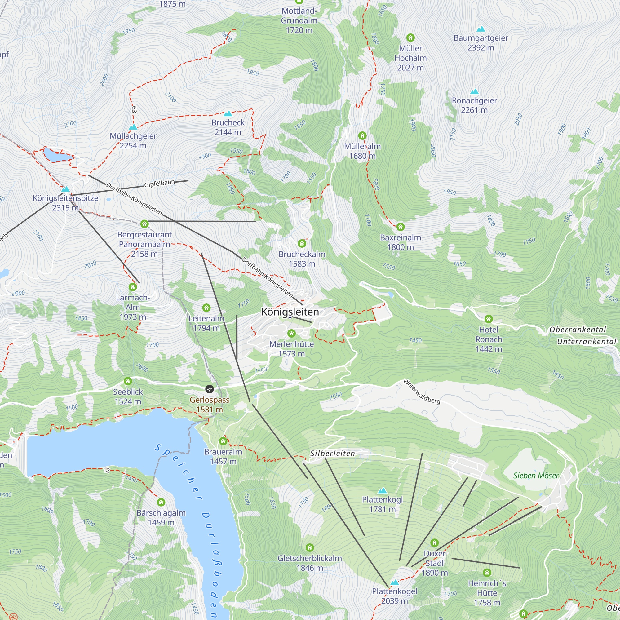 Meerganshütte map