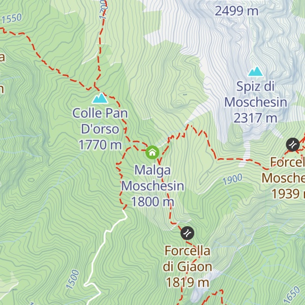 Map of Malga Moschesin