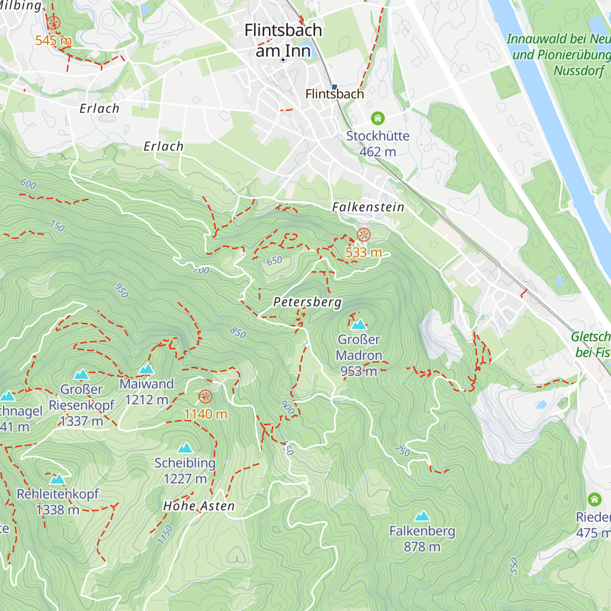 Berggasthaus Petersberg map