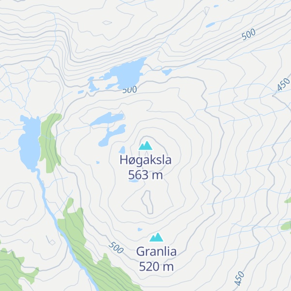 Map of Høgaksla