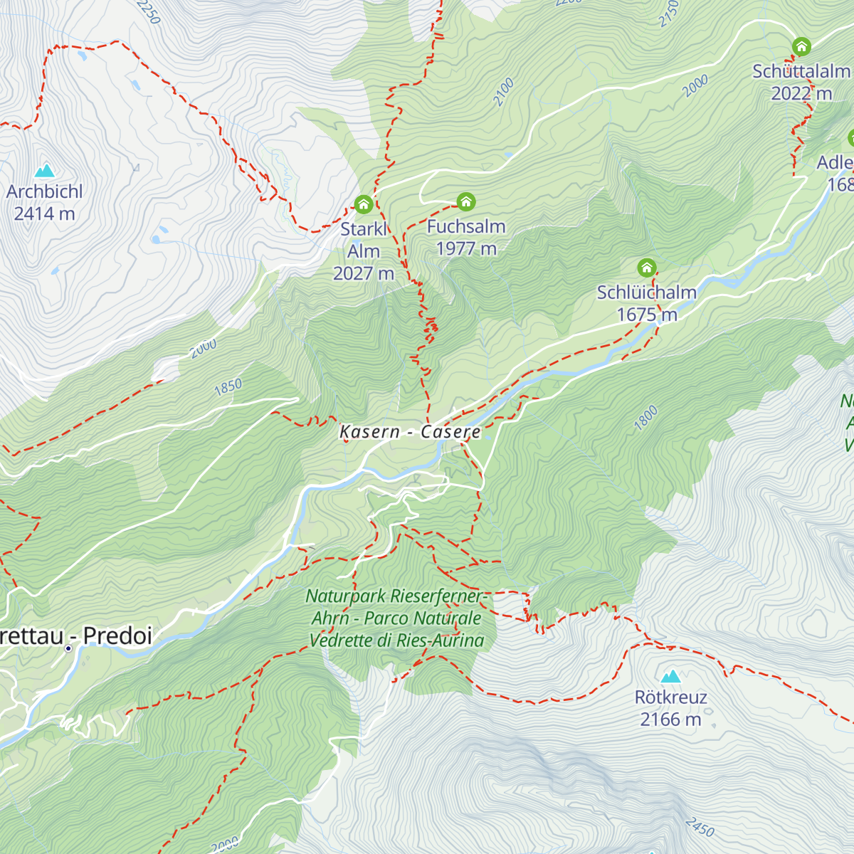 Berghotel Kasern map