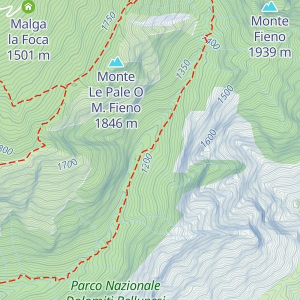 Map of Casera di mezzo di val Clusa