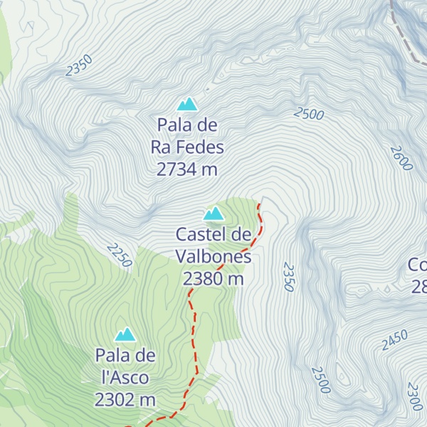 Map of Castel de Valbones