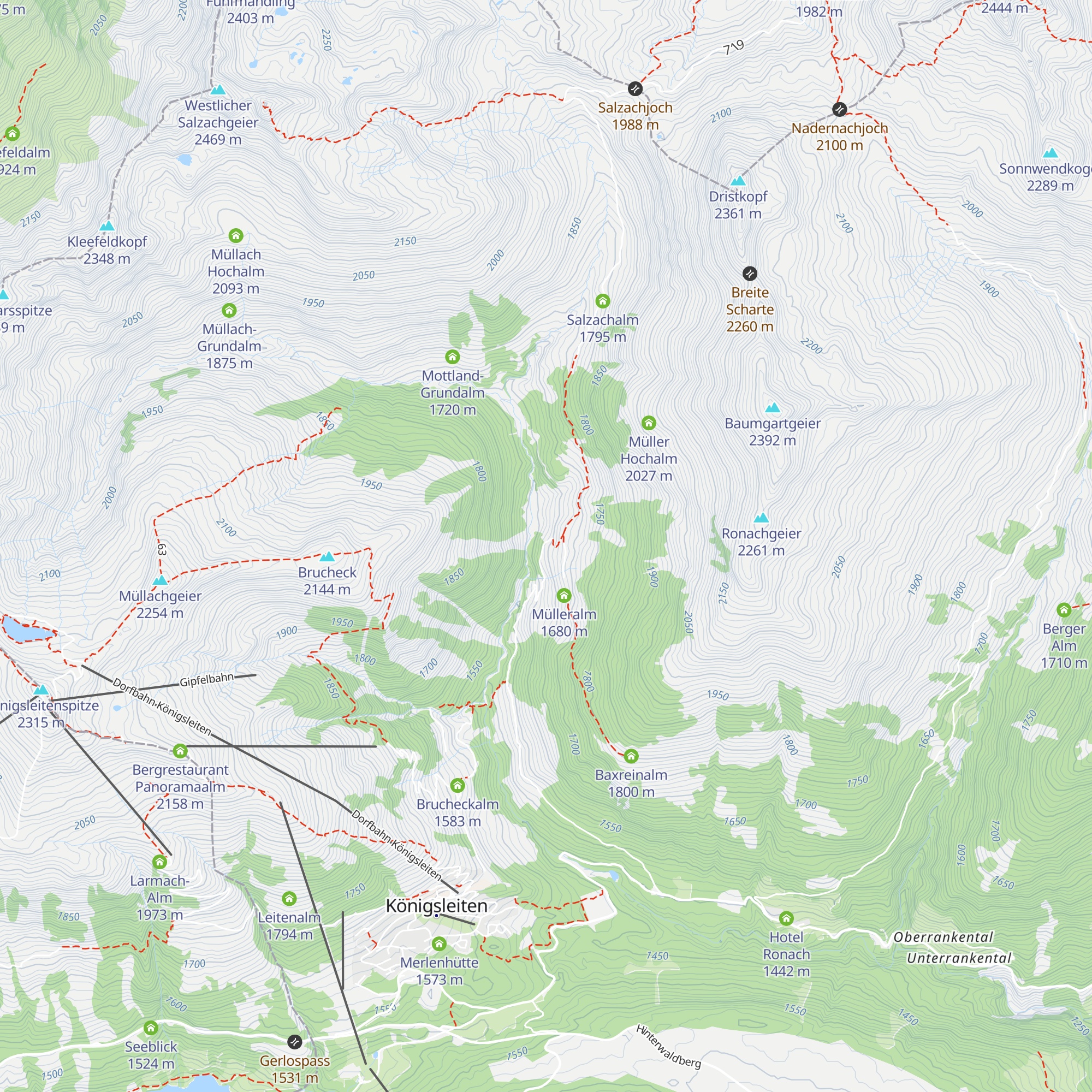 Salzachhütte map