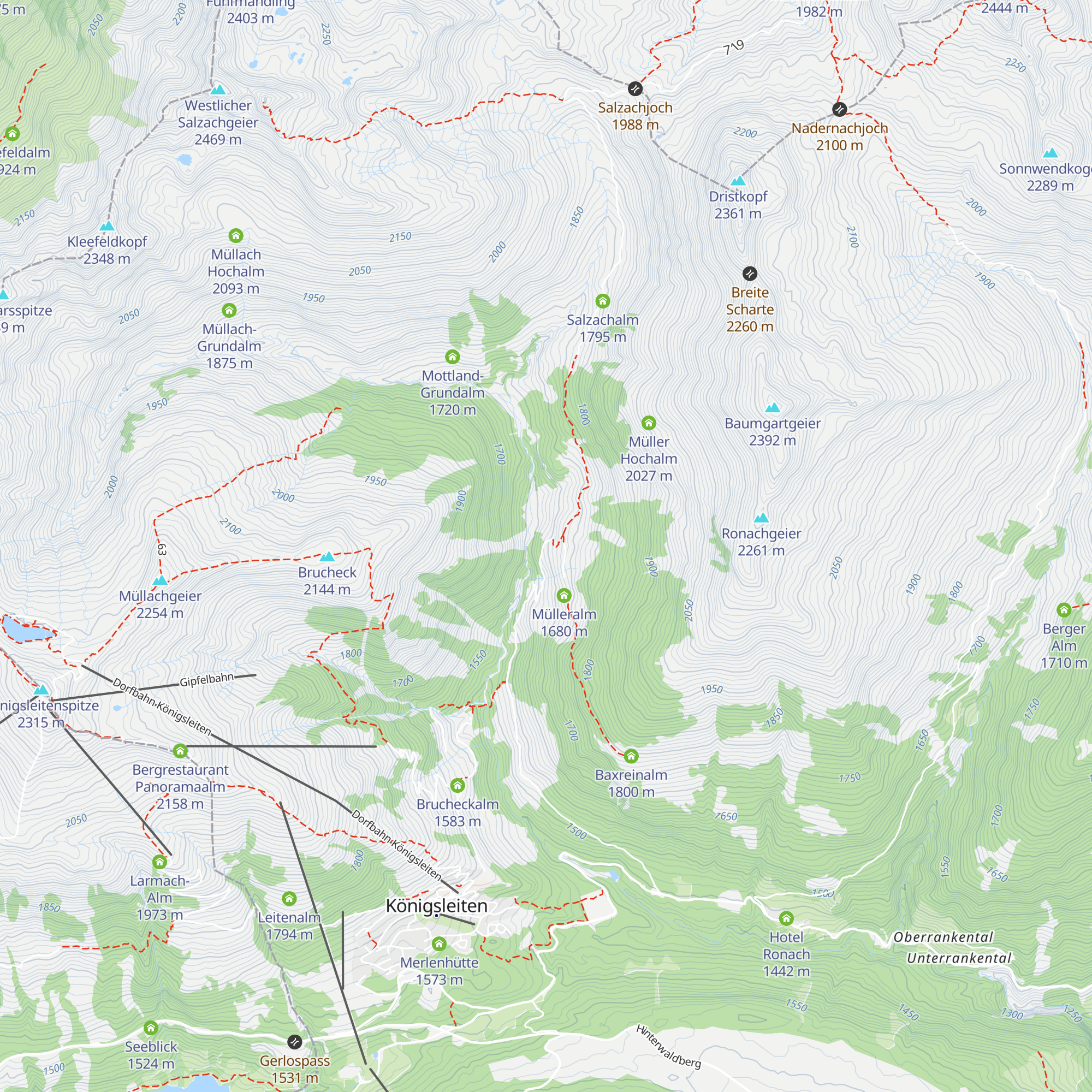 Salzachhütte map