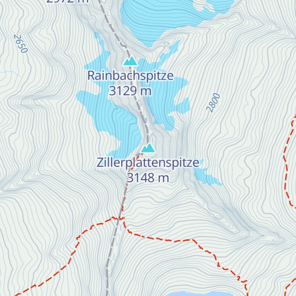 Map of Zillerplattenspitze