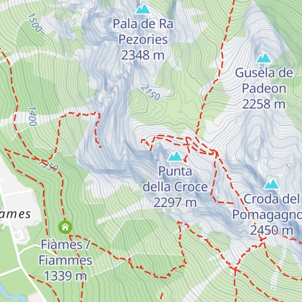 Map of Punta Fiames