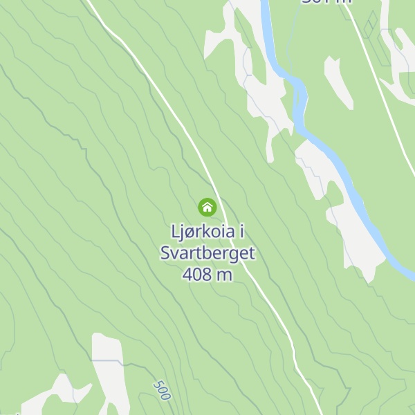 Map of Ljørkoia i Svartberget