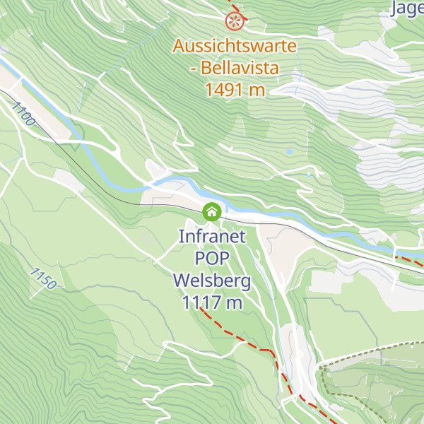 Map of Infranet POP Welsberg