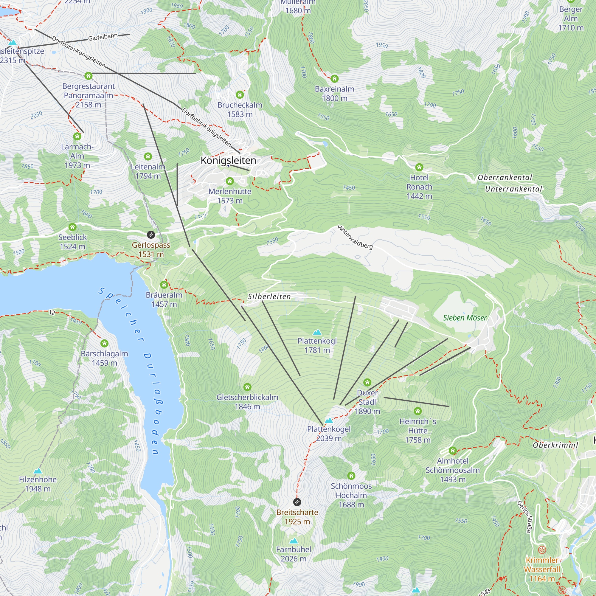 Skihütte Silberleiten map