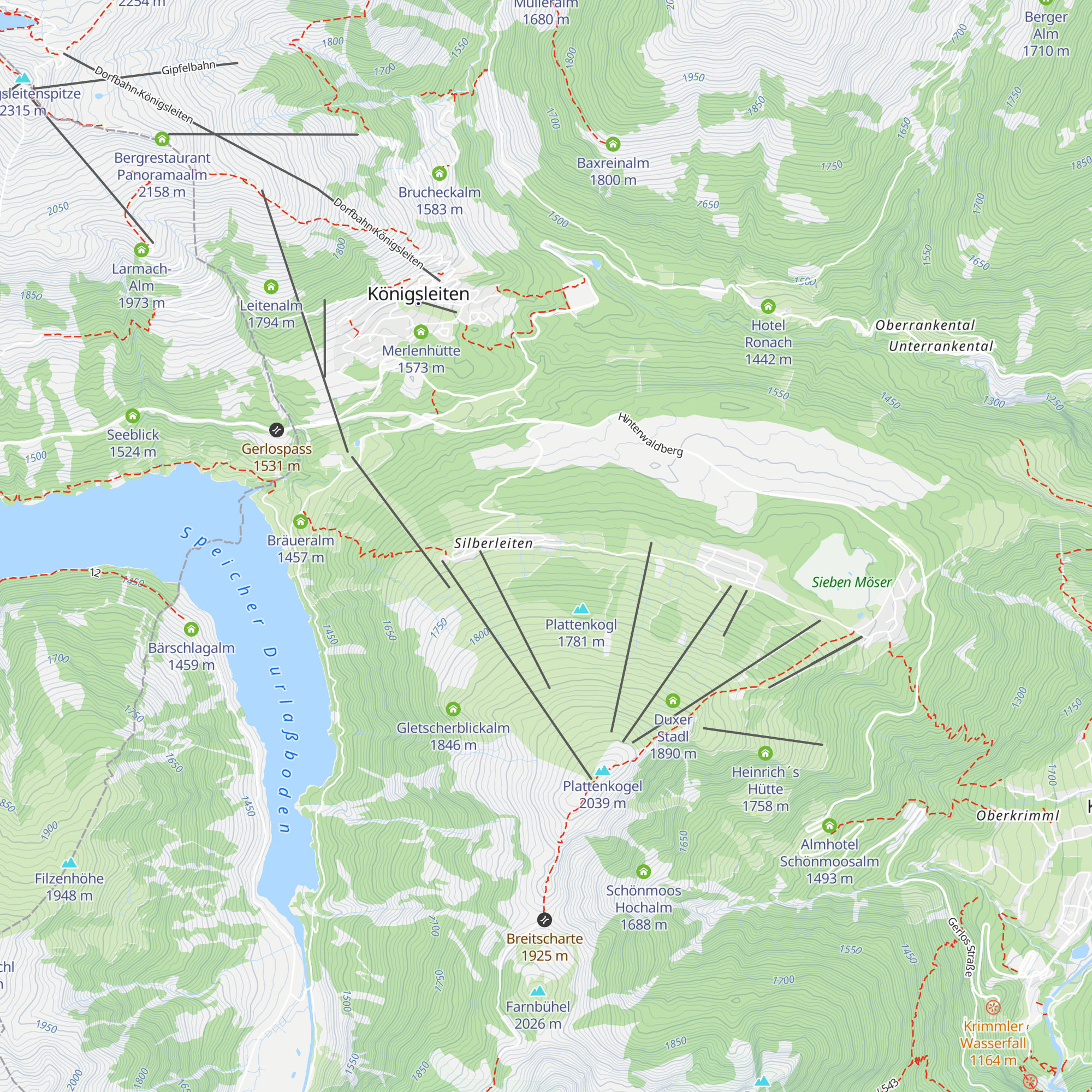 Skihütte Silberleiten map