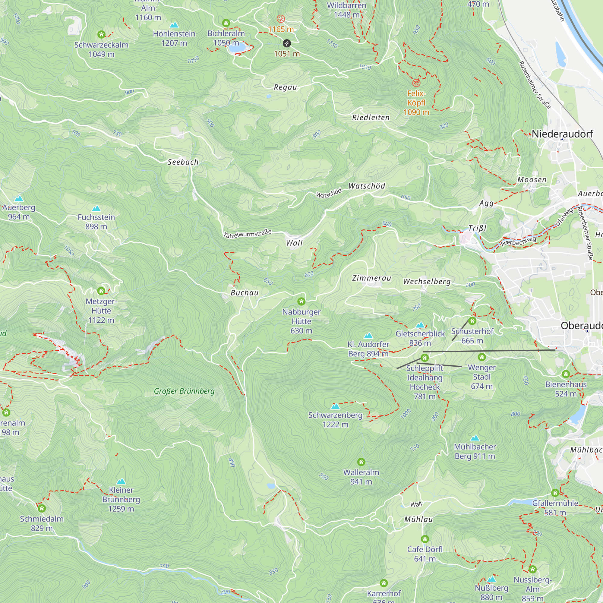 Nabburger Hütte map
