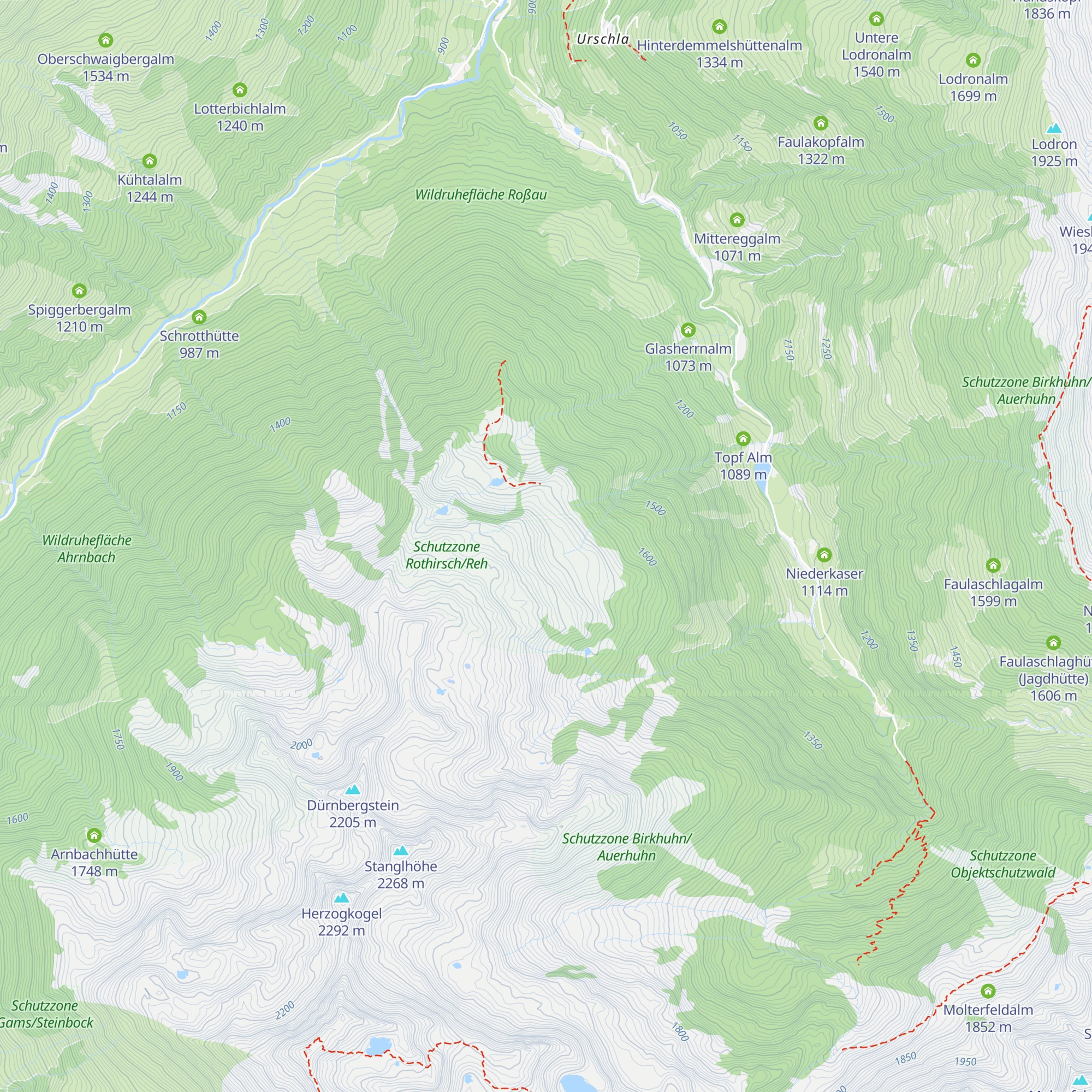 Dürnbergalm map