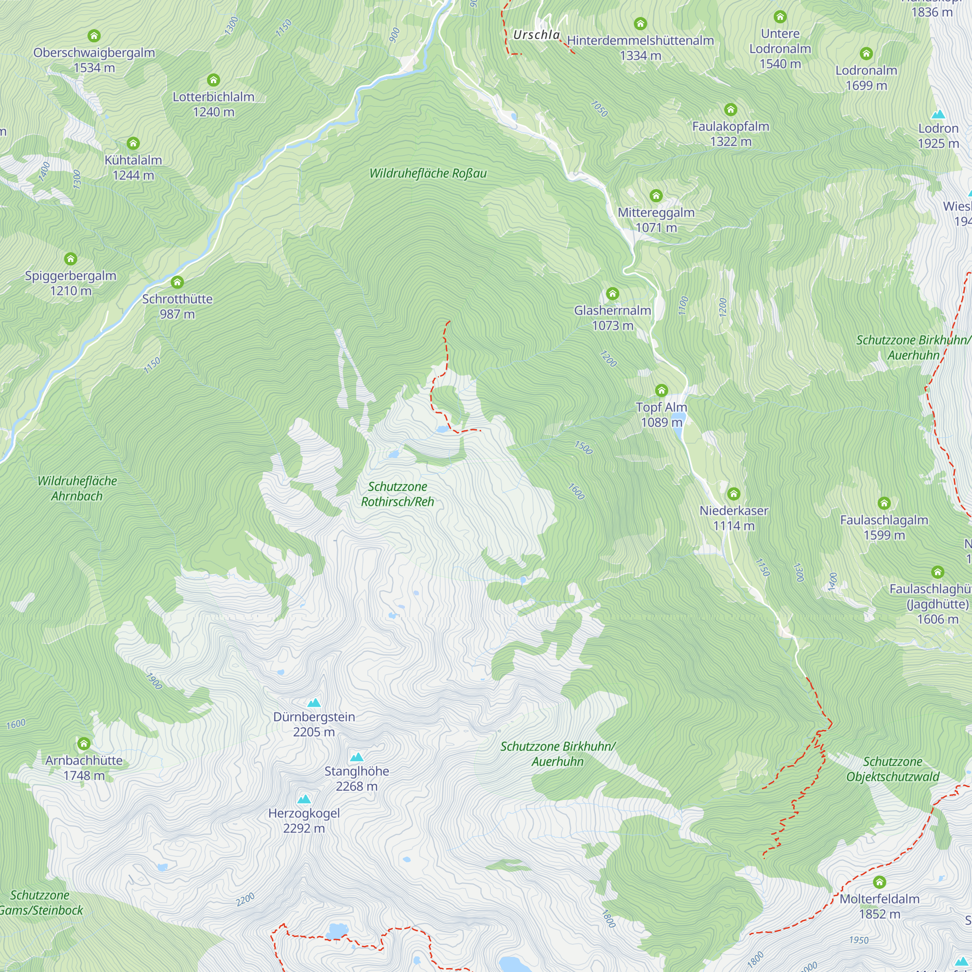 Dürnbergalm map