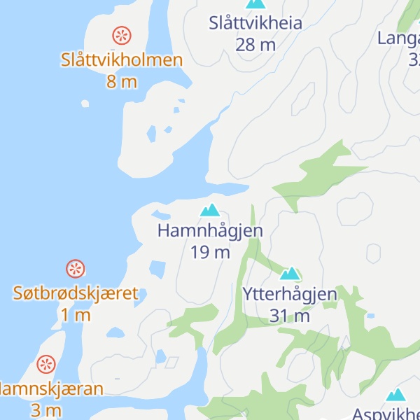 Map of Hamnhågjen