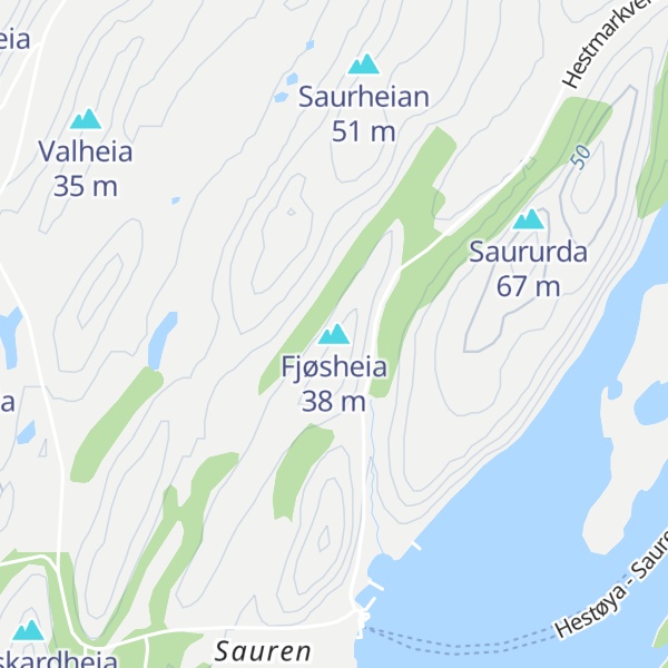 Map of Fjøsheia
