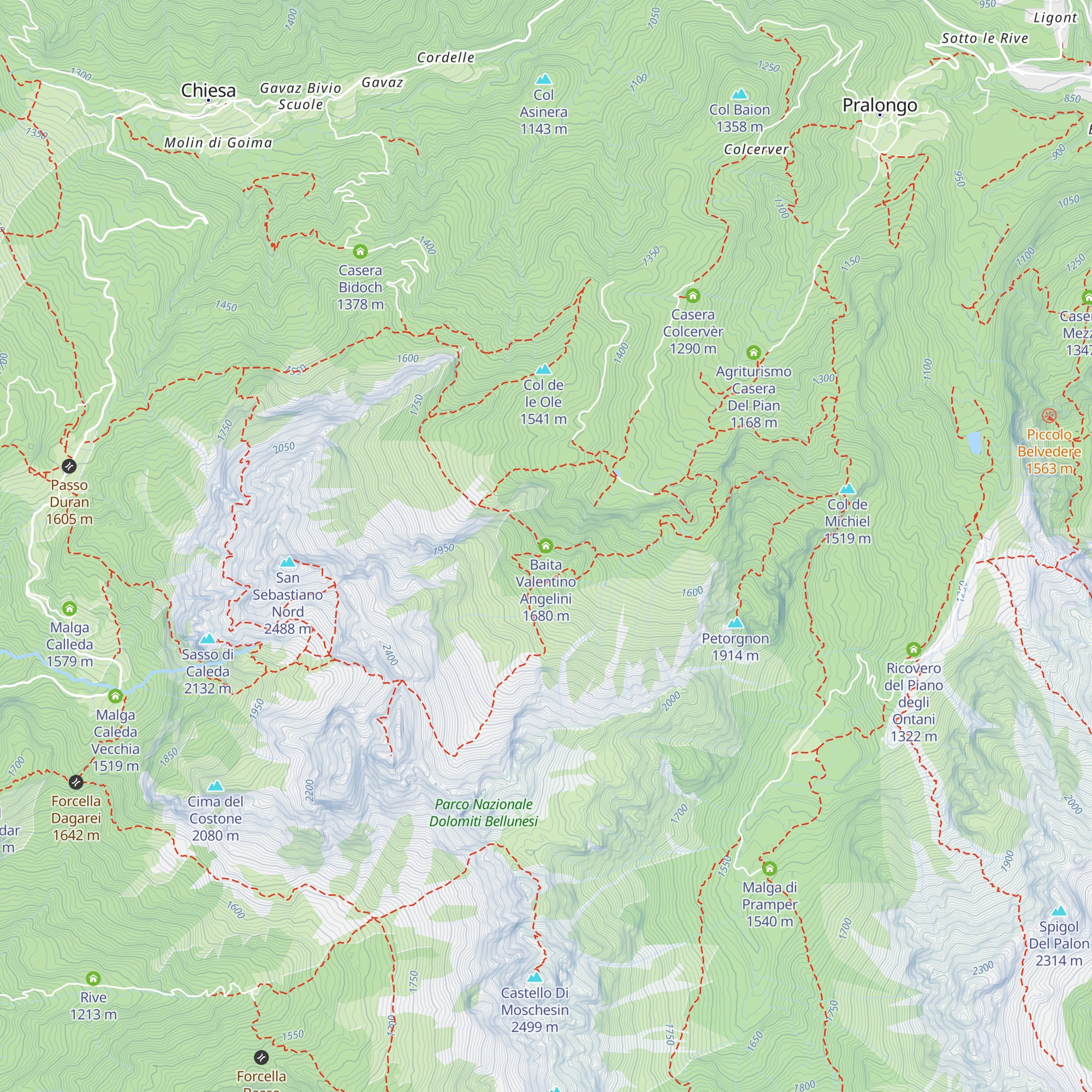 Baita Valentino Angelini map