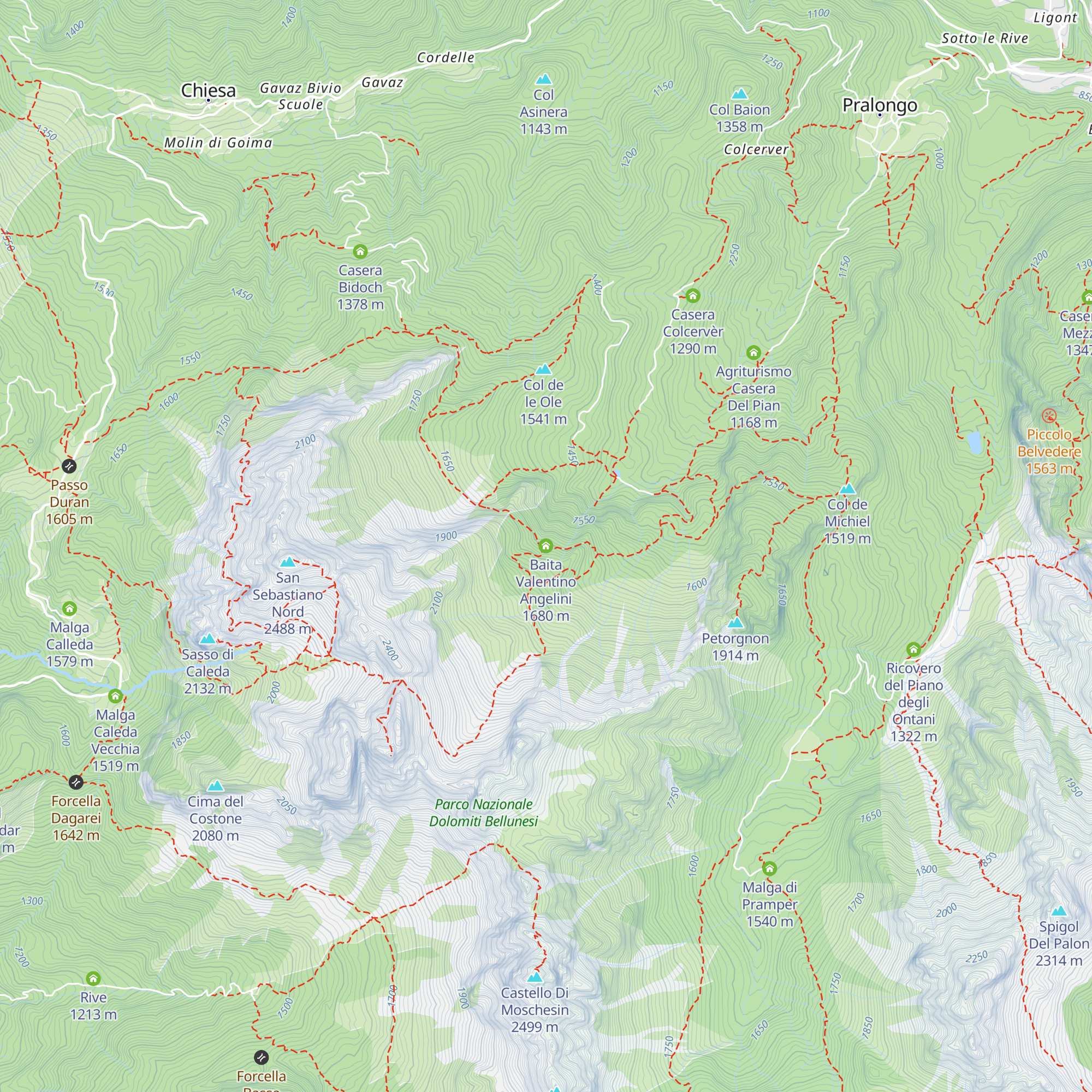 Baita Valentino Angelini map