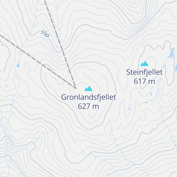 Map of Gronlandsfjellet