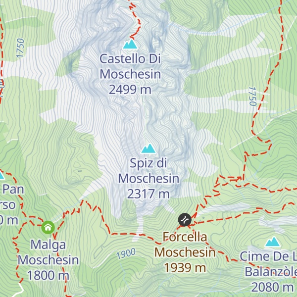 Map of Spiz di Moschesin