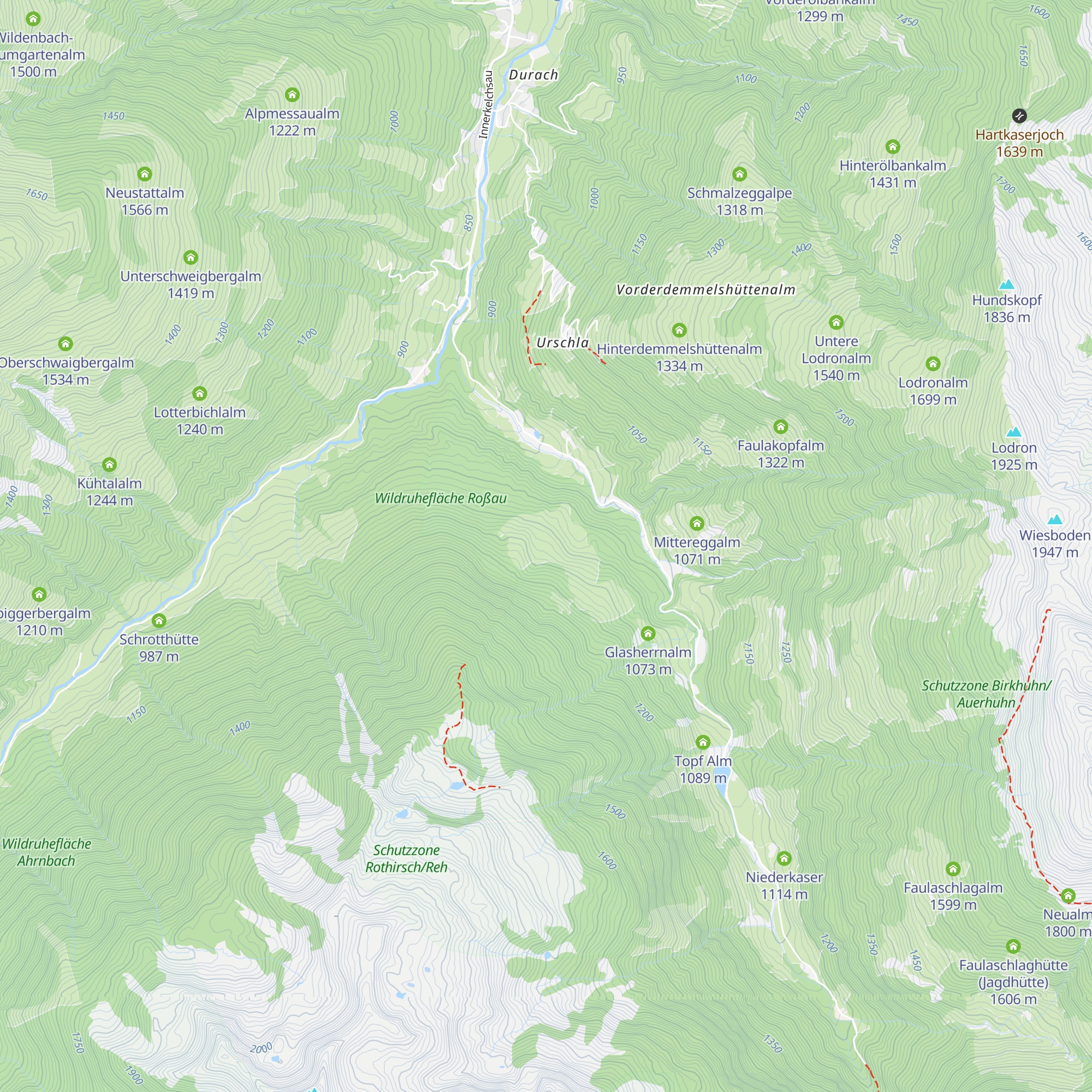 Roßaualm map