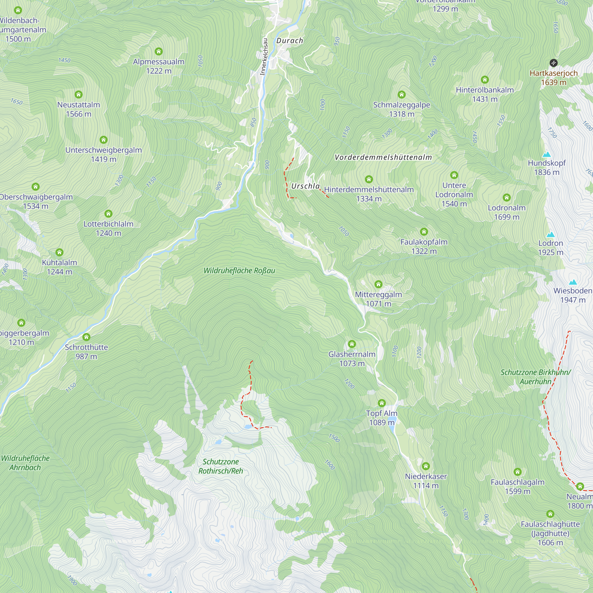 Roßaualm map