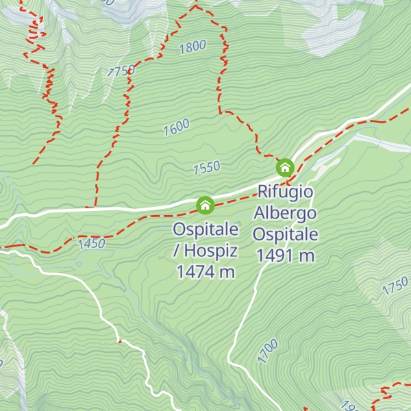 Map of Ospitale / Hospiz