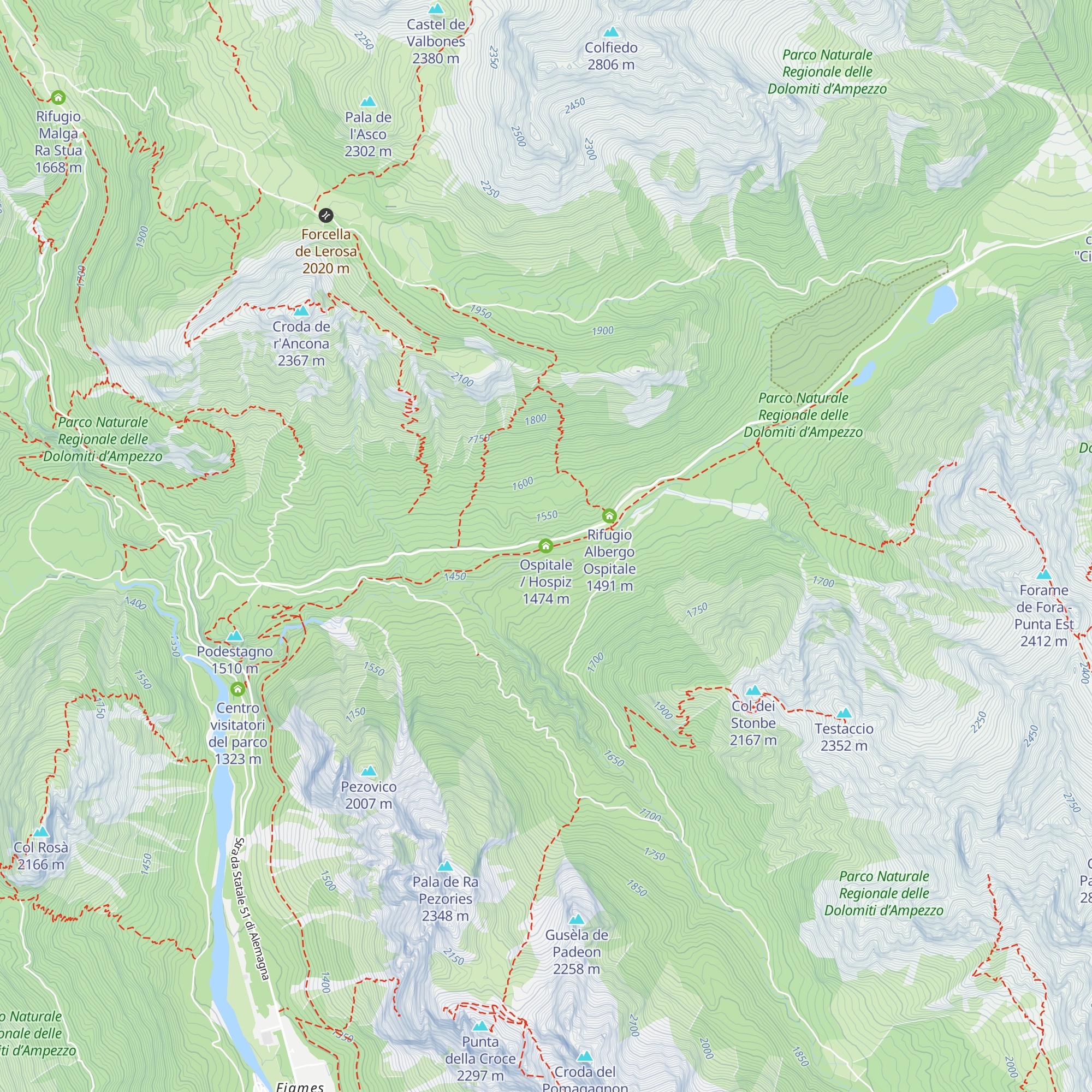 Ospitale / Hospiz map