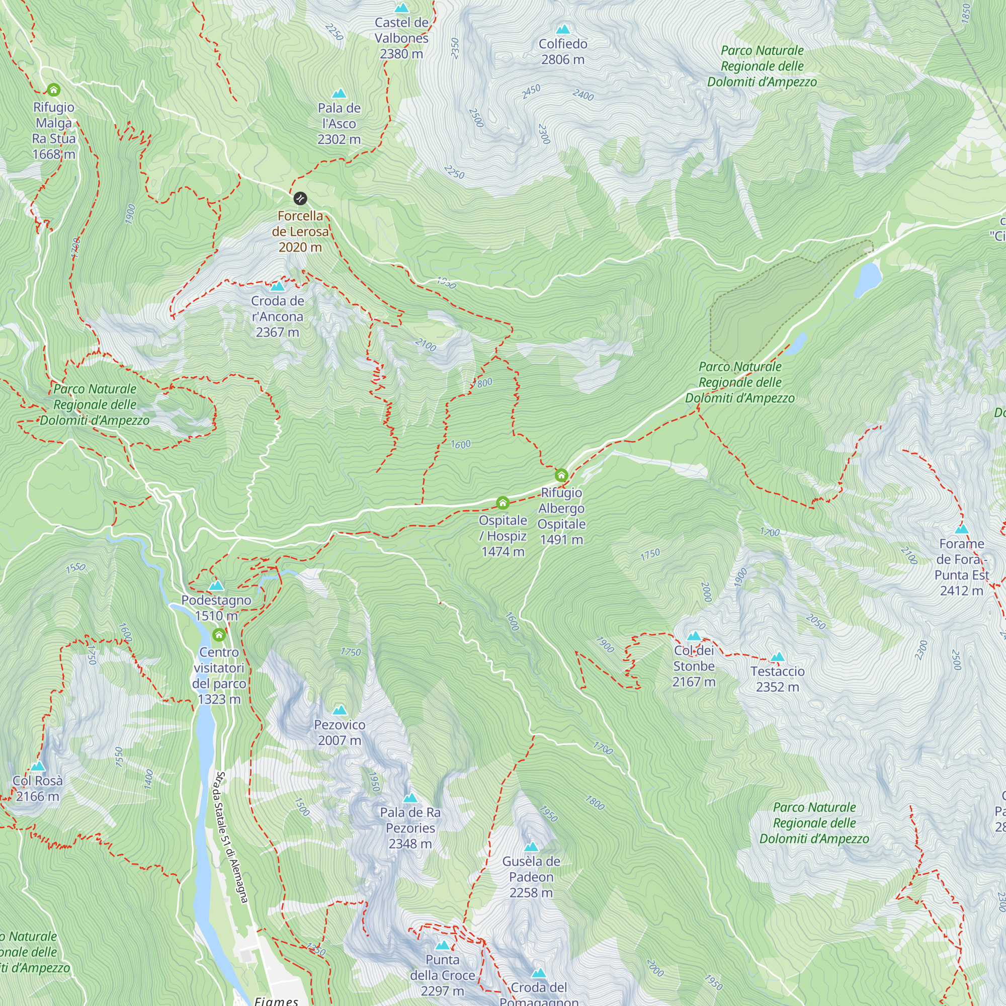 Ospitale / Hospiz map