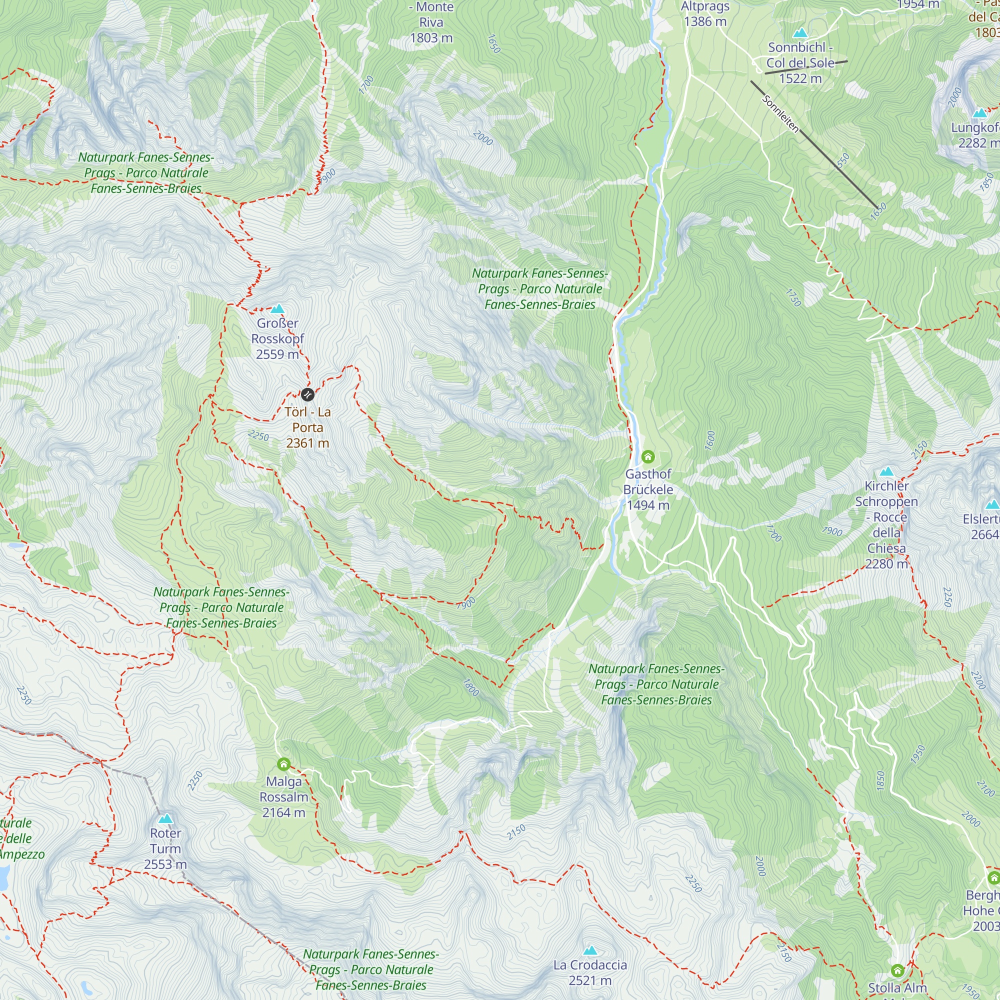 Postmeister Alm - Malga Posta map