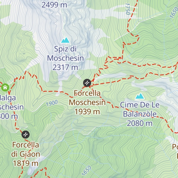 Map of Forte di Forcella Moschesin