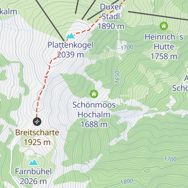 Map of Schönmoos Hochalm