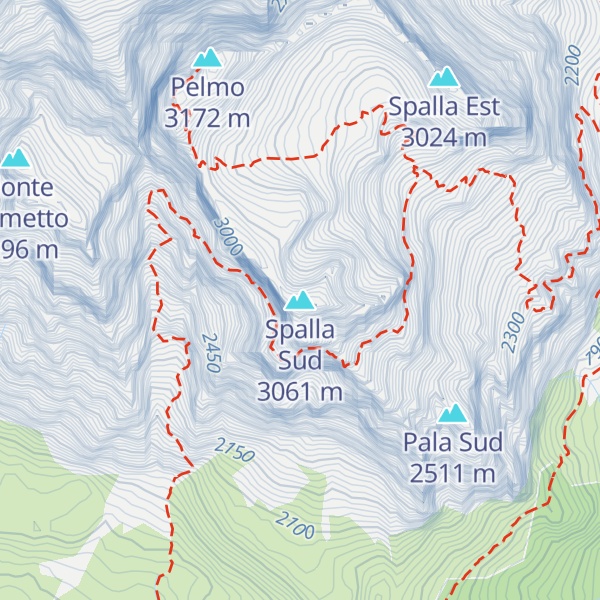 Map of Spalla Sud