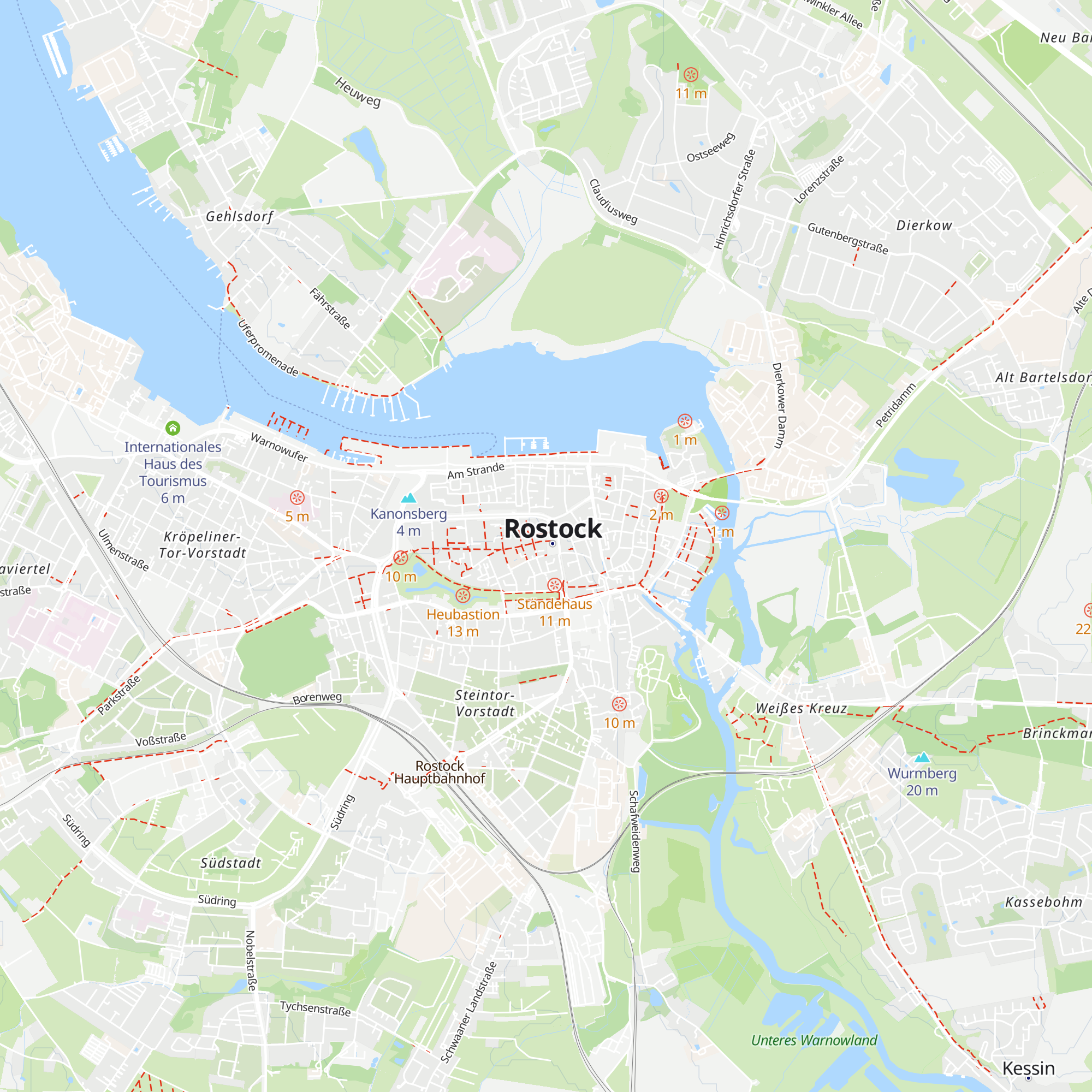 Rostock Touristik map