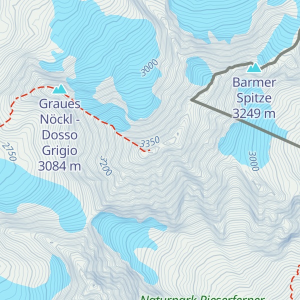 Map of Hochgall - Monte Collalto