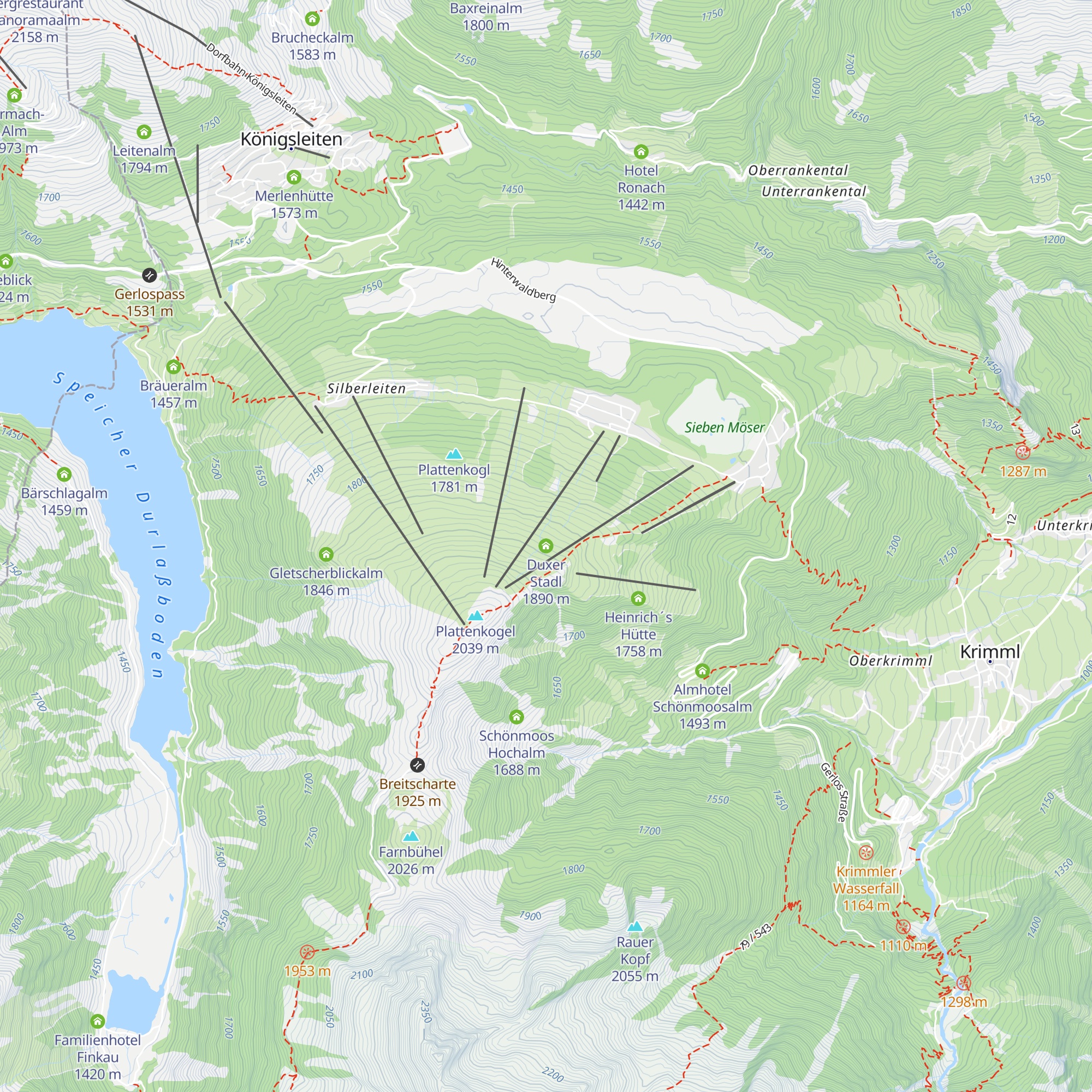 Duxer Stadl map