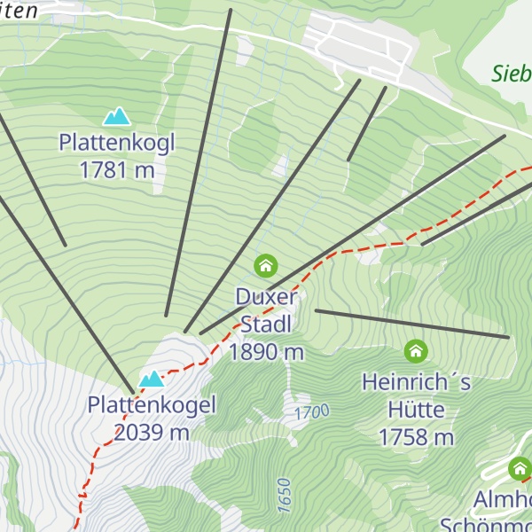 Map of Duxer Stadl