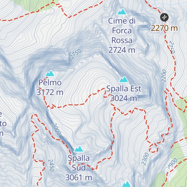 Map of Bivacco Bonafede Giustina