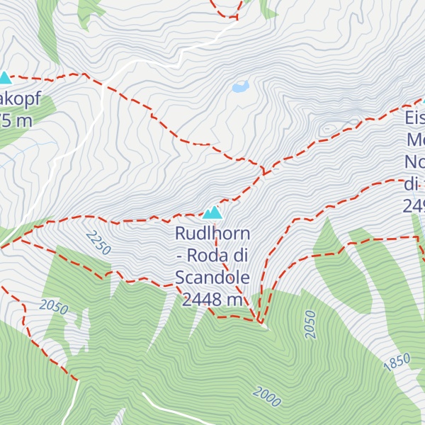 Map of Rudlhorn - Roda di Scandole